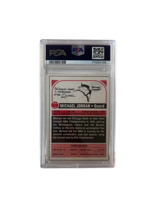 1994 SCD Sports Card Hand-cut Michael Jordan PSA Card