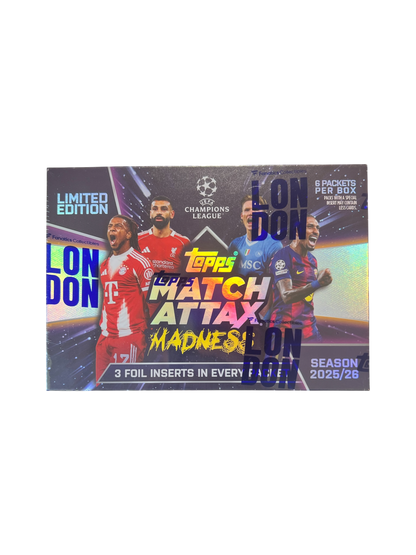 2025-26 Topps UCL Match Attack MADNESS 2.0 Football Soccer Exclusive Box