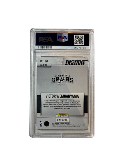 2023 Panini Instant Victor Wembanyama Rookie PSA Card