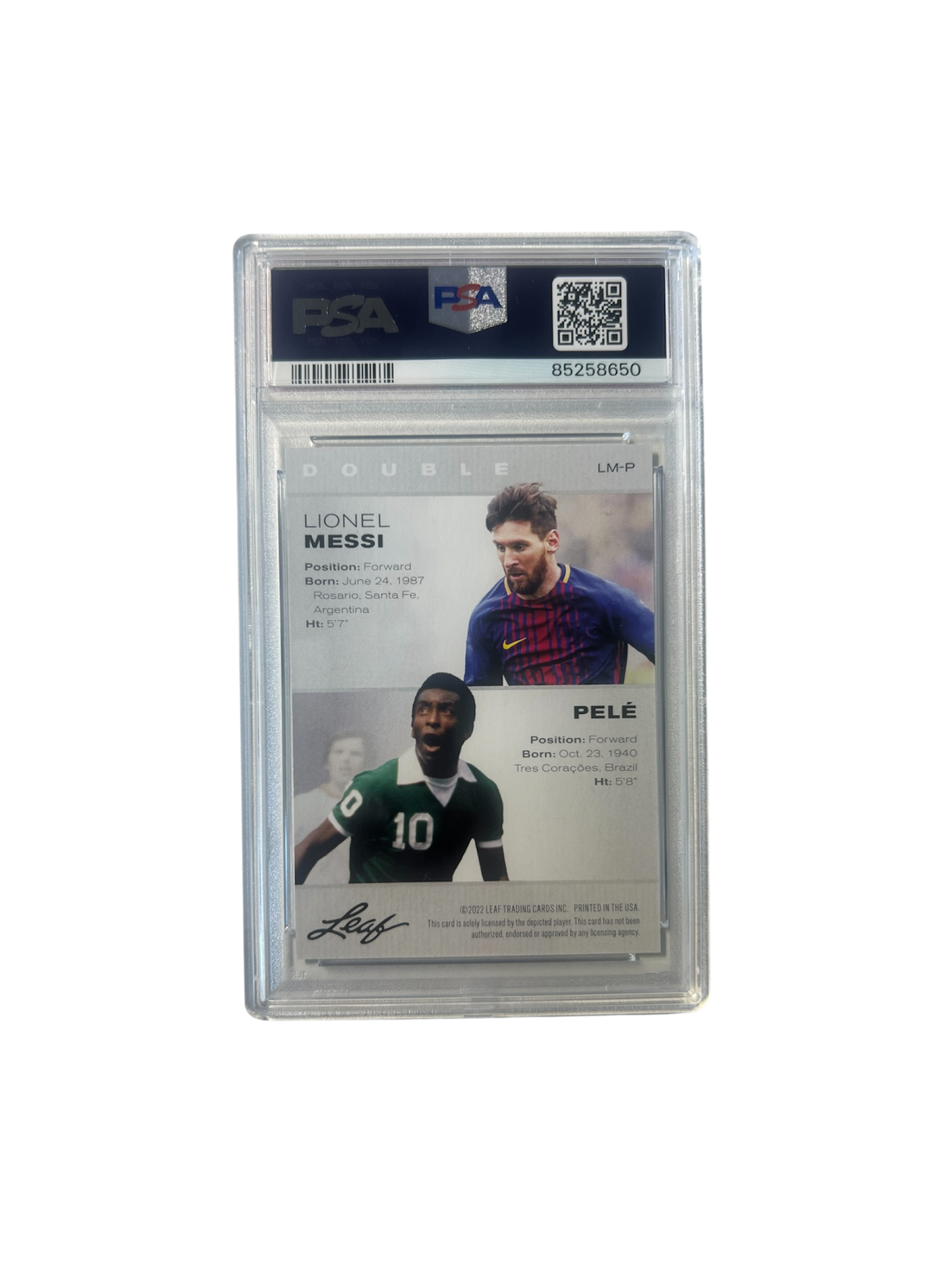 2020 Leaf Multi Sport Lionel Messi Pelé PSA card
