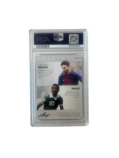 2020 Leaf Multi Sport Lionel Messi Pelé PSA card