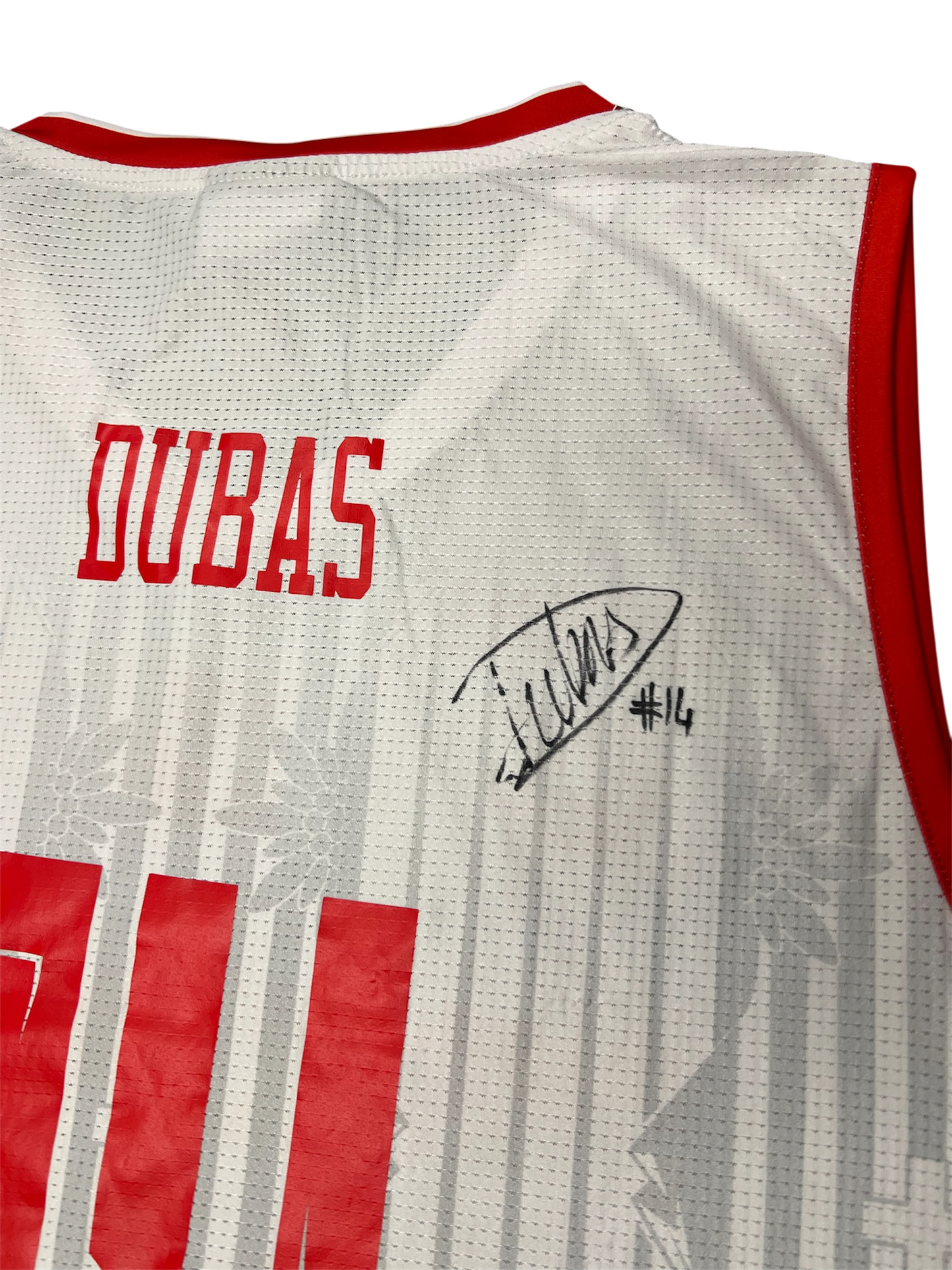 Switzerland Basketball jersey Game Worn & Signed by Jonathan Dubas