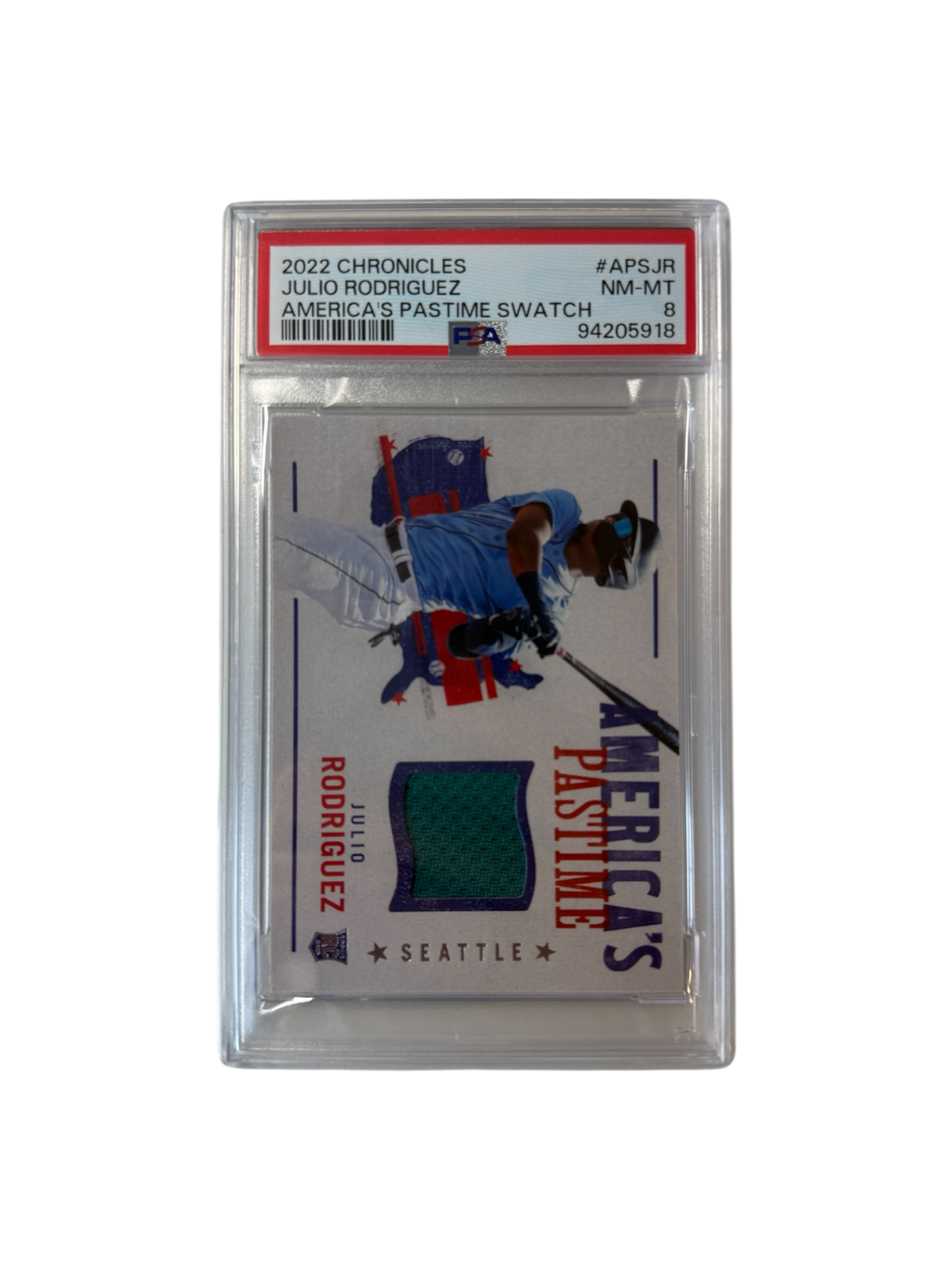 2022 Panini Chronicles Julio Rodriguez PATCH PSA Card