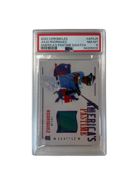 2022 Panini Chronicles Julio Rodriguez PATCH PSA Card