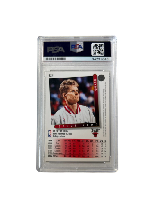 1993 Upper Deck Chicago Bulls Steve Kerr Auto PSA card