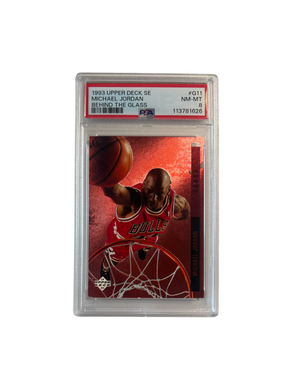 1993 Upper Deck SE Behind the Glass Michael Jordan PSA Card
