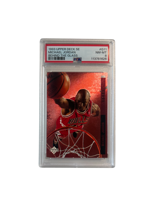 1993 Upper Deck SE Behind the Glass Michael Jordan PSA Card