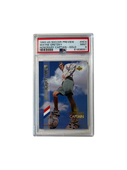 1993 Upper Deck Soccer Wayne Gretzky GOLD Honorary Captain PSA Card