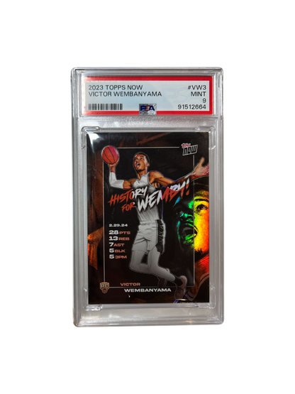 2023 Topps Now Victor Wembanyama History PSA Card
