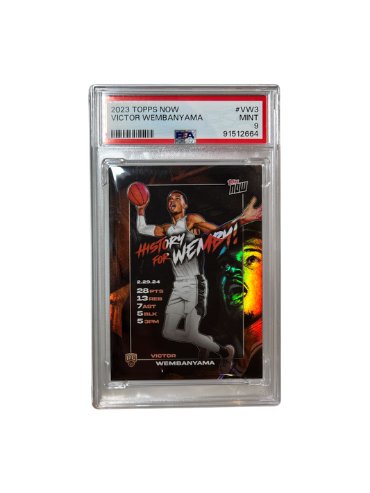 2023 Topps Now Victor Wembanyama History PSA Card