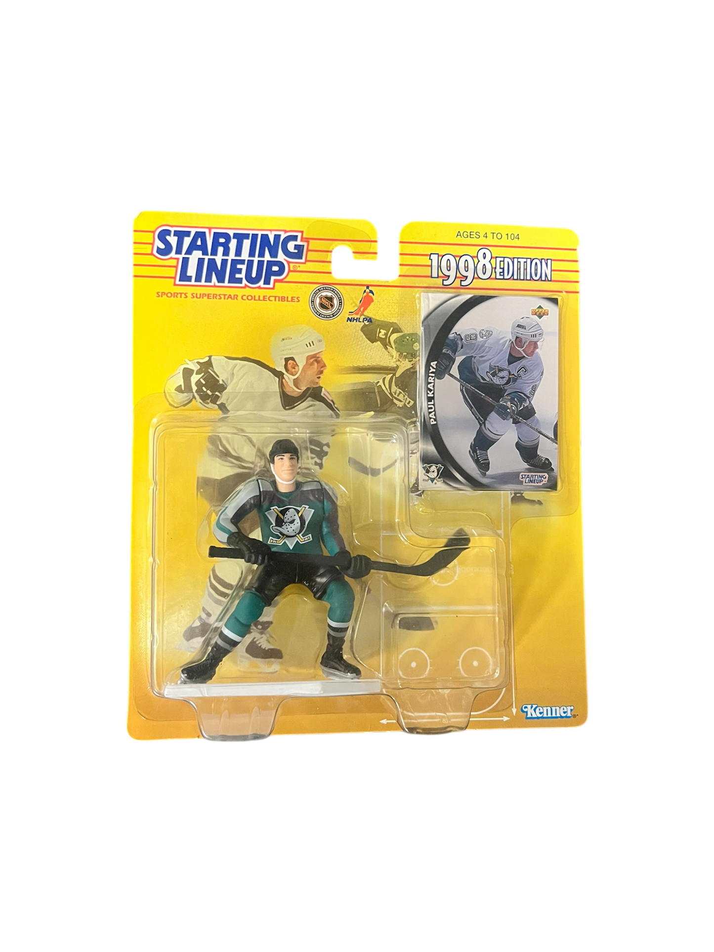 1998 Kenner Starting Lineup Paul Kariya Mighty Ducks Action Figure with card