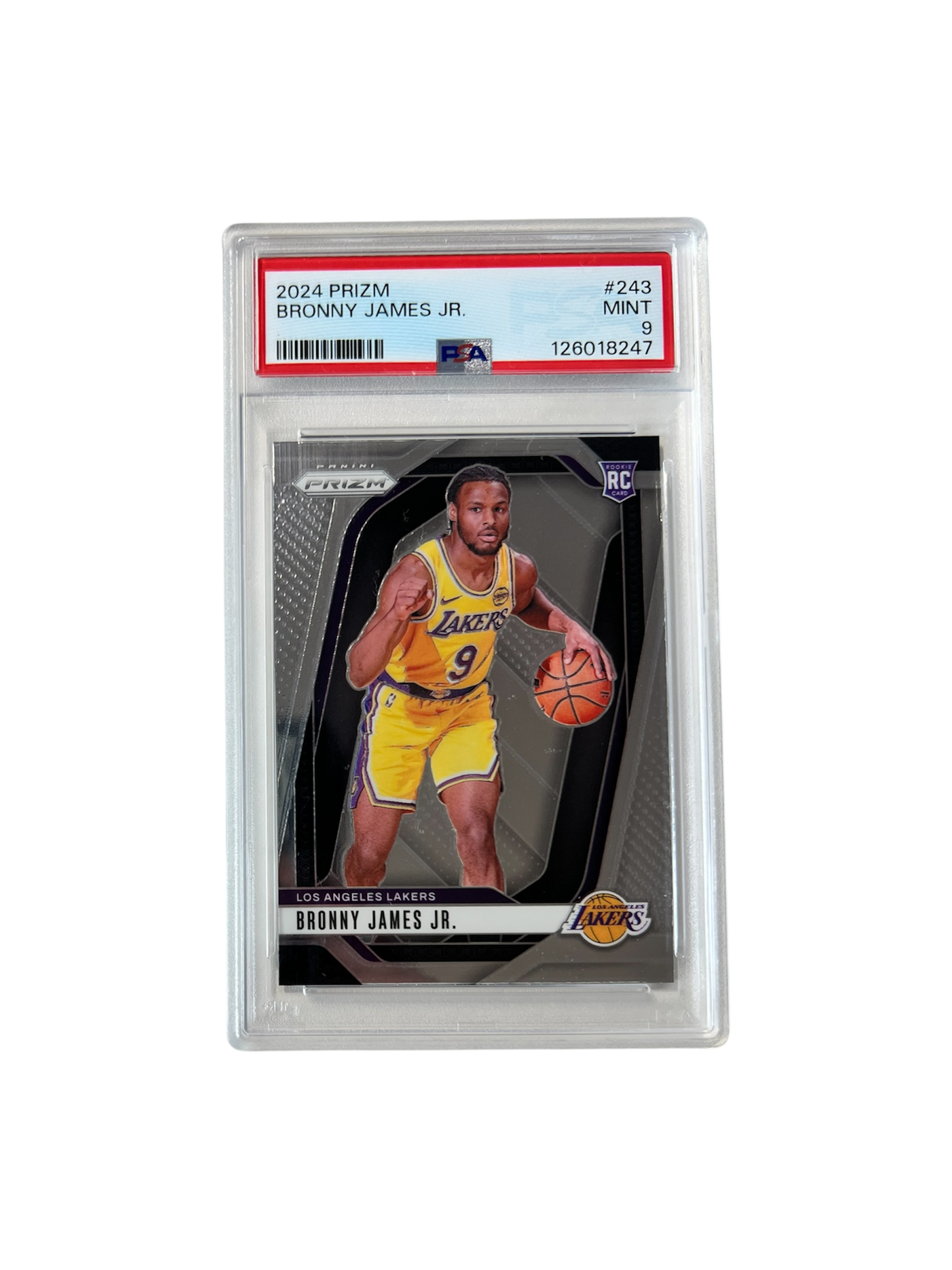 2024 Panini Prizm Bronny James Los Angeles Lakers RC Rookie PSA Card