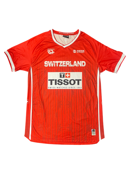 Switzerland Basketball Shooting Shirt Game Worn & Signed by Jonathan Kazadi