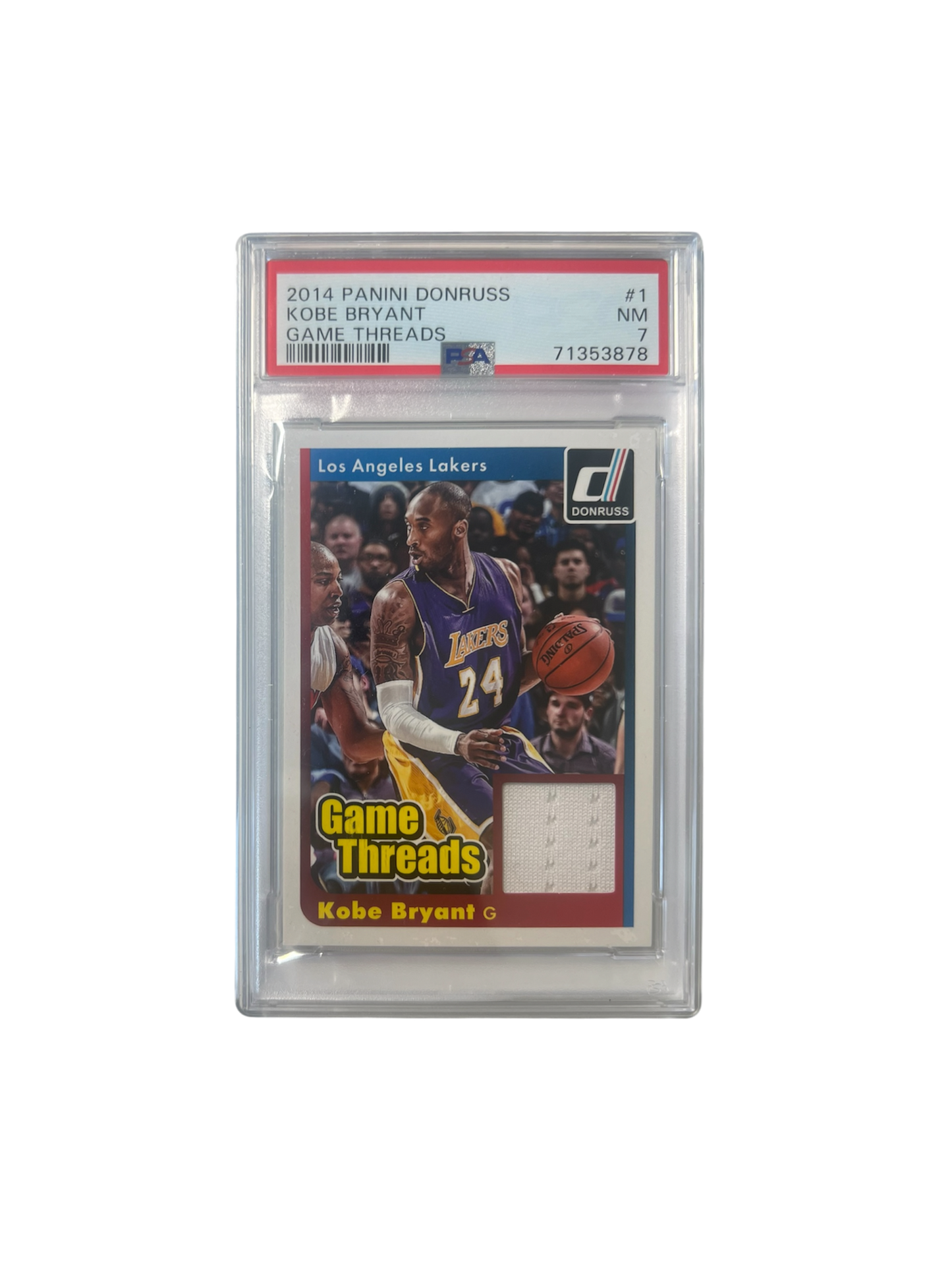 2014 Panini Donruss Kobe Bryant Patch Relic PSA card