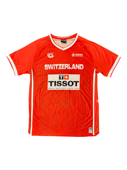Switzerland Basketball Shooting Shirt Game Worn & Signed by Thomas Jurkovitz