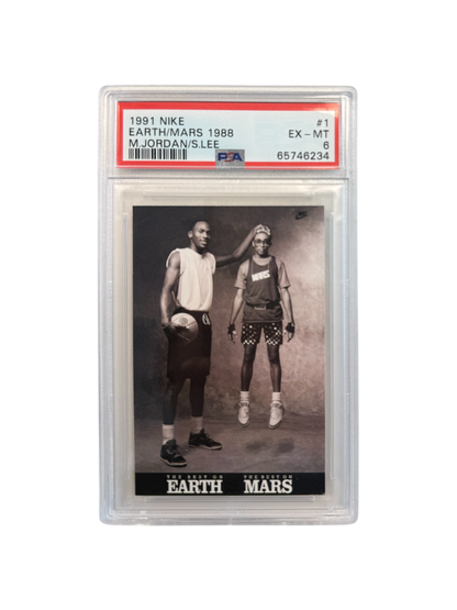 1991 NIKE Spike Lee & Michael Jordan Earth/Mars PSA Card
