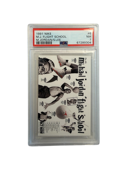 1991 NIKE Spike Lee & Michael Jordan Flight School PSA Card