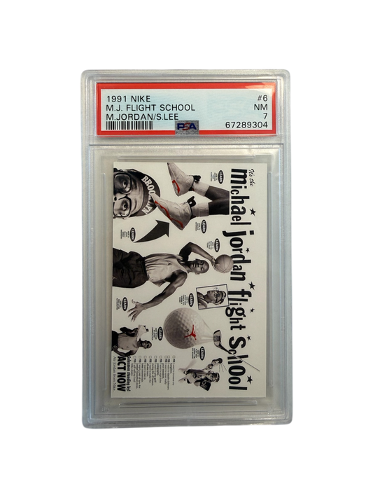 1991 NIKE Spike Lee & Michael Jordan Flight School PSA Card