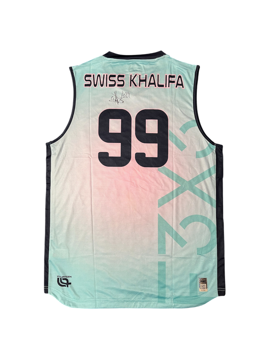 Fribourg 3x3 Basketball Caricature Jersey signed by Natan Jurkovitz