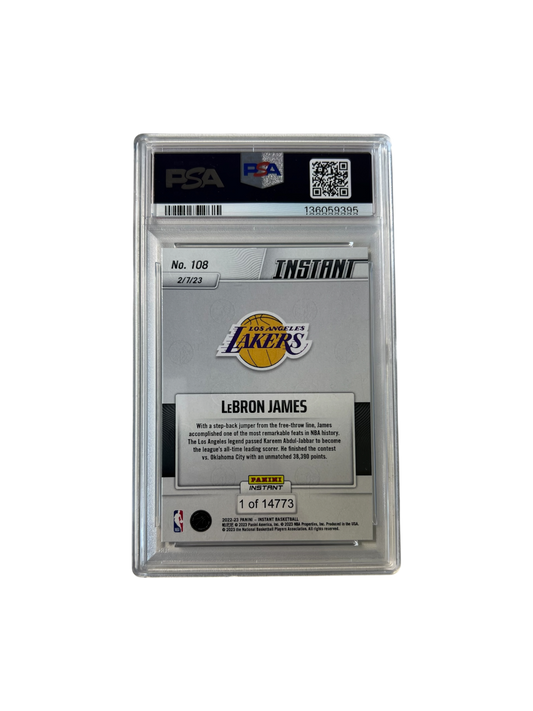 2022 Panini Instant LeBron James 38390 points PSA Card