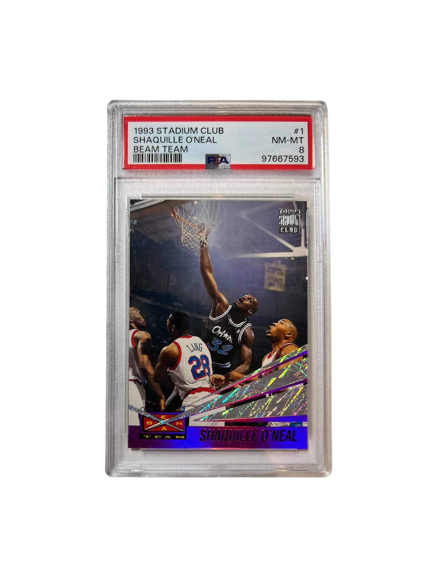 1993 Topps Stadium Club Shaquille O'Neal Shaq BEAM TEAM PSA Card
