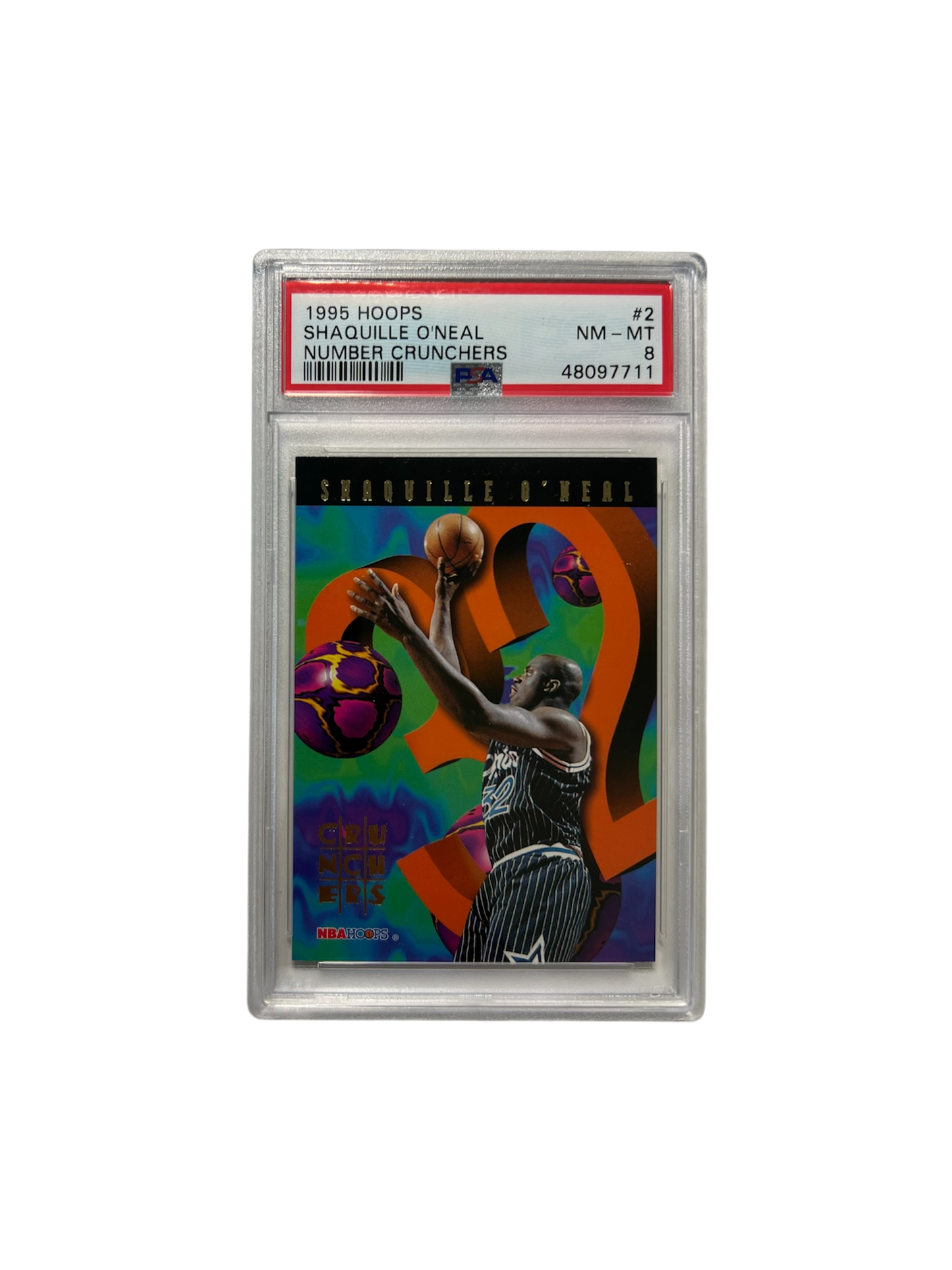 1995 NBA HOOPS Shaquille O'Neal Number Crunchers PSA Card