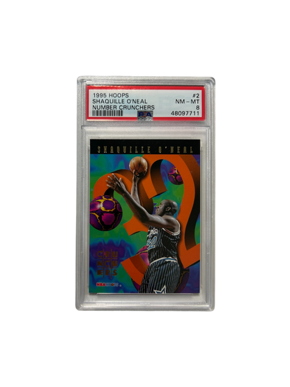1995 NBA HOOPS Shaquille O'Neal Number Crunchers PSA Card