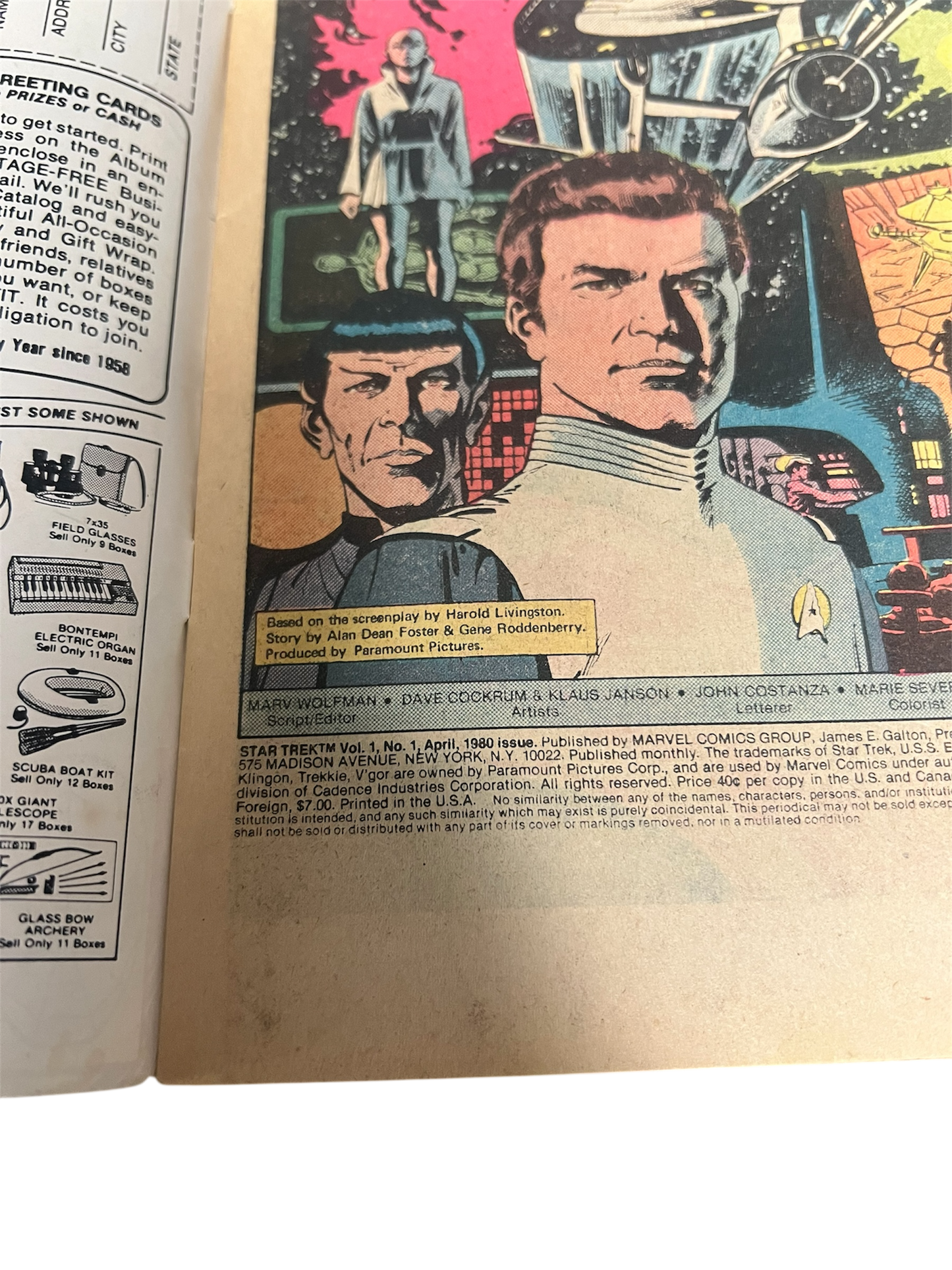 1980 MARVEL First Issue !! Star Trek (English) Comic Book