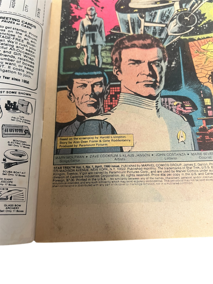 1980 MARVEL First Issue !! Star Trek (English) Comic Book