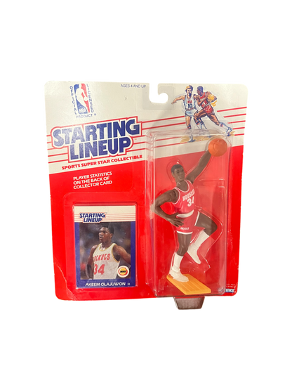 1988 Kenner Starting Lineup Hakeem Olajuwon Houston Rockets Action Figure with card
