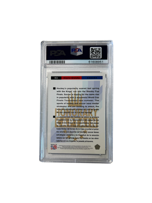 1993 Upper Deck Soccer Wayne Gretzky GOLD Honorary Captain PSA Card