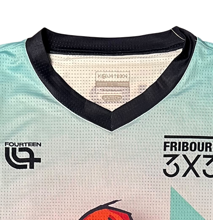 Fribourg 3x3 Basketball Signed caricature jersey by Jonathan Dubas