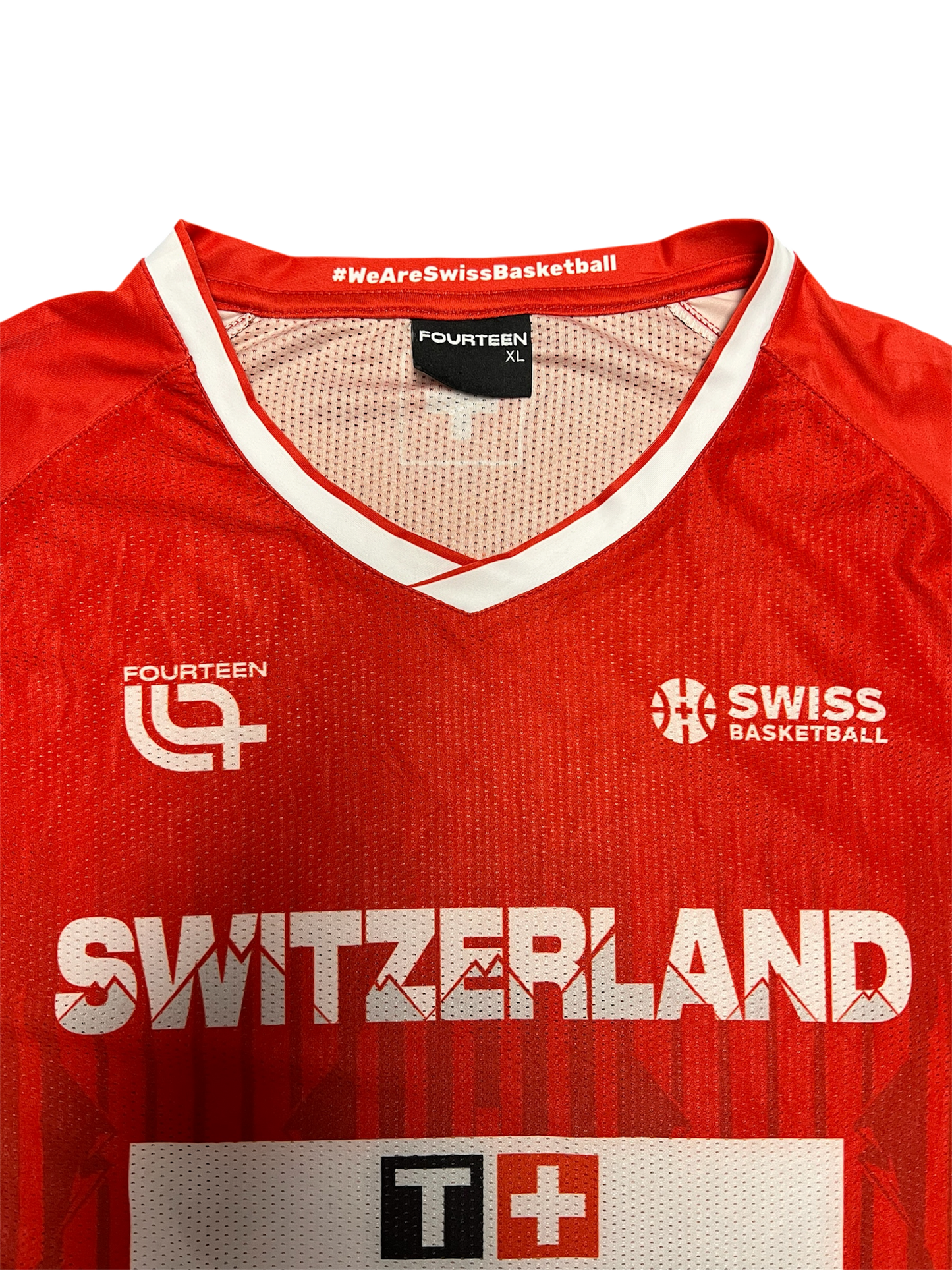 Switzerland Basketball Shooting Shirt Game Worn & Signed by Thomas Jurkovitz