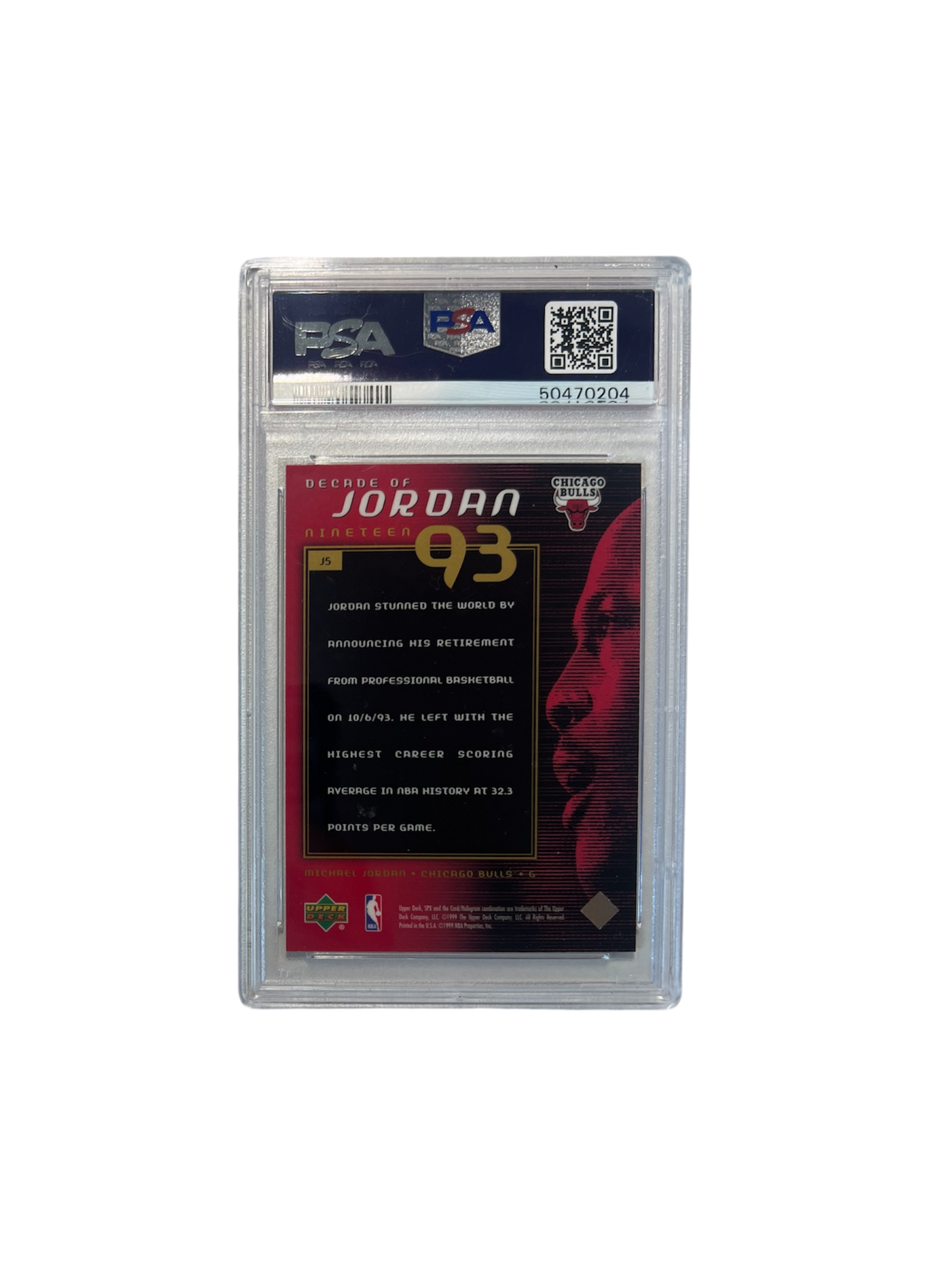1999 Upper Deck SPx Michael Jordan PSA Card