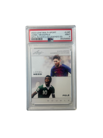 2020 Leaf Multi Sport Lionel Messi Pelé PSA card