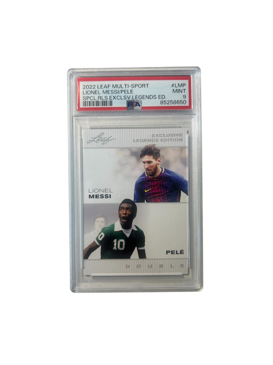 2020 Leaf Multi Sport Lionel Messi Pelé PSA card