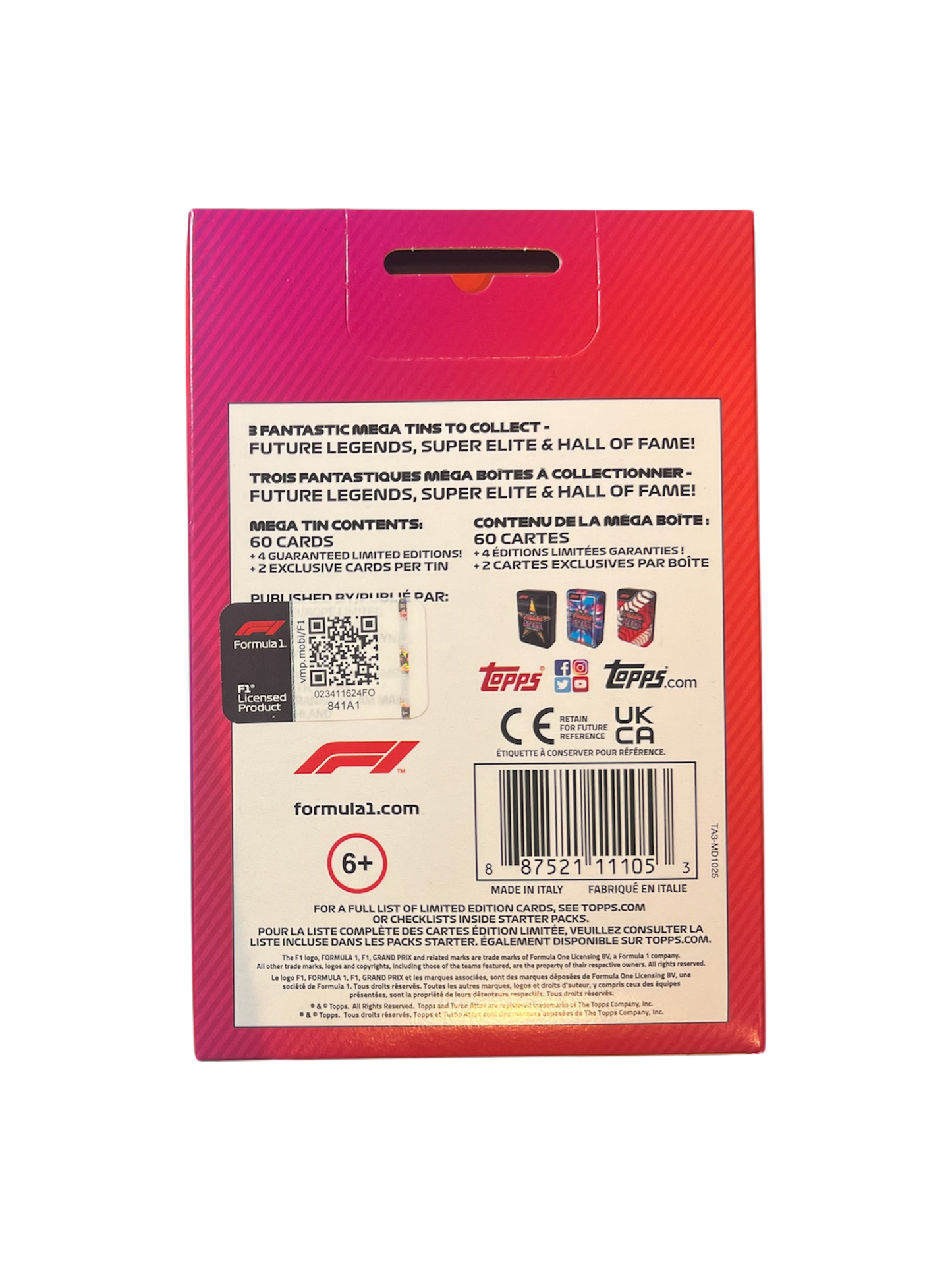 2022 Topps Formula 1 F1 Turbo Attax Mega Tin Box - Hall of Fame
