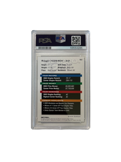 2012 Topps A&G Roger Federer Autograph Tennis PSA Card