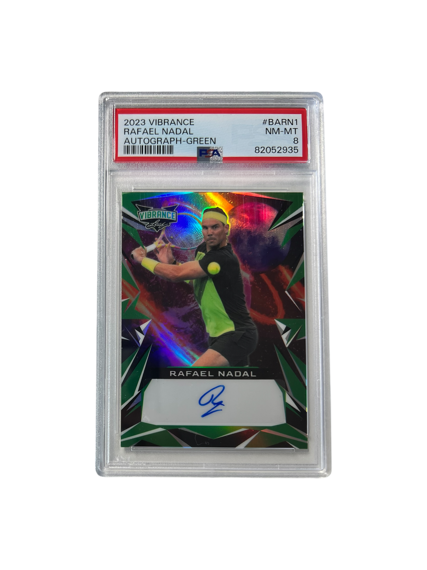 2023 Vibrance Rafael Nadal AUTO /8 Green PSA card