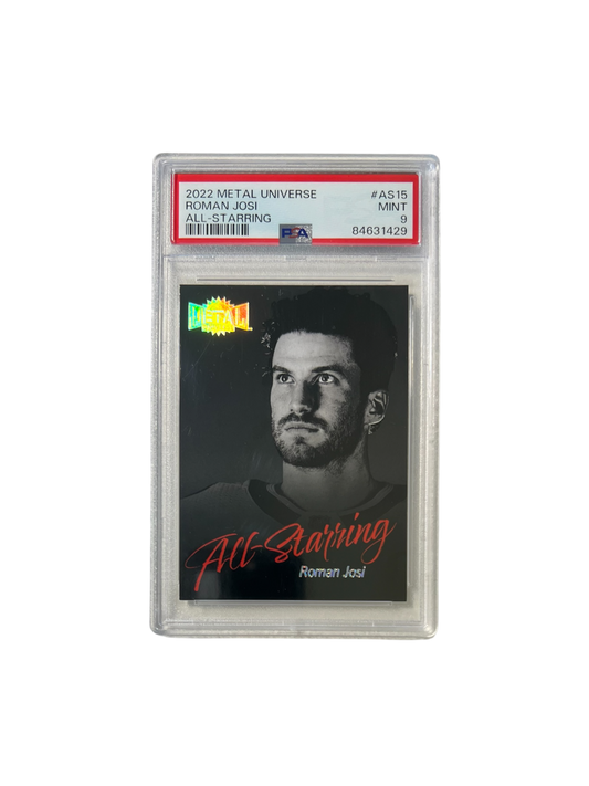 2022 Metal Universe Roman Josi All-Starring PSA 9 card