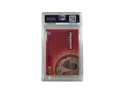 2003 Upper Deck University Hardcourt LeBron James Floor Relic PSA card