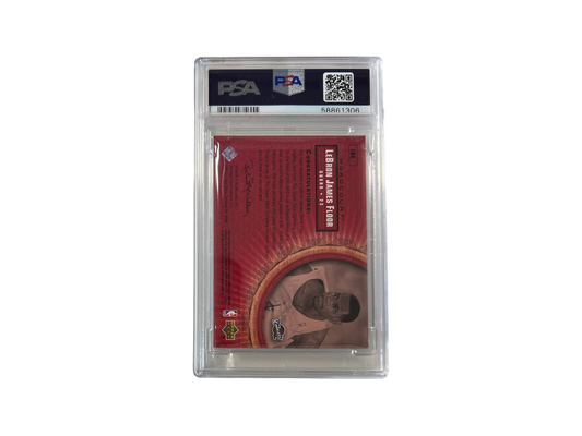 2003 Upper Deck University Hardcourt LeBron James Floor Relic PSA card