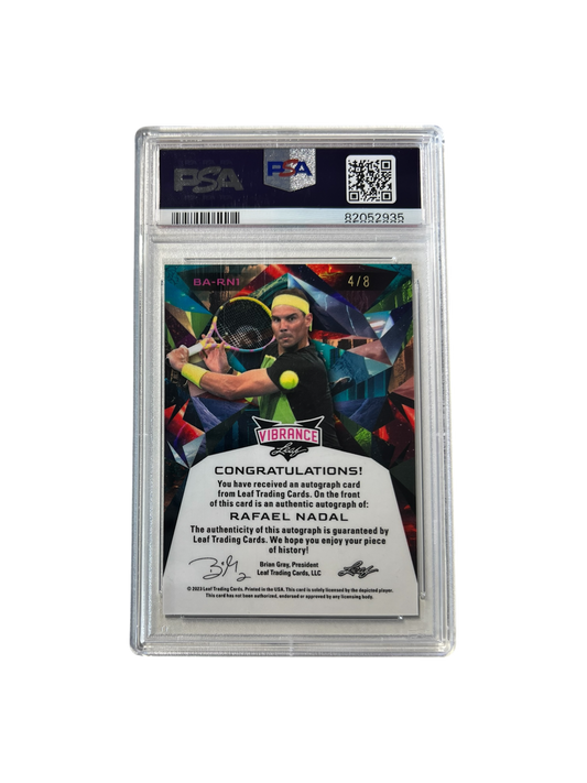 2023 Vibrance Rafael Nadal AUTO /8 Green PSA card