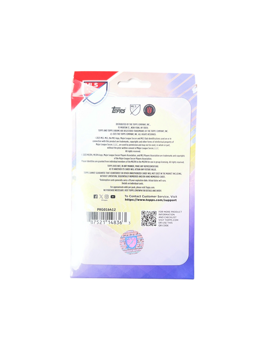 2025 Topps Chrome MLS Soccer Hanger Box