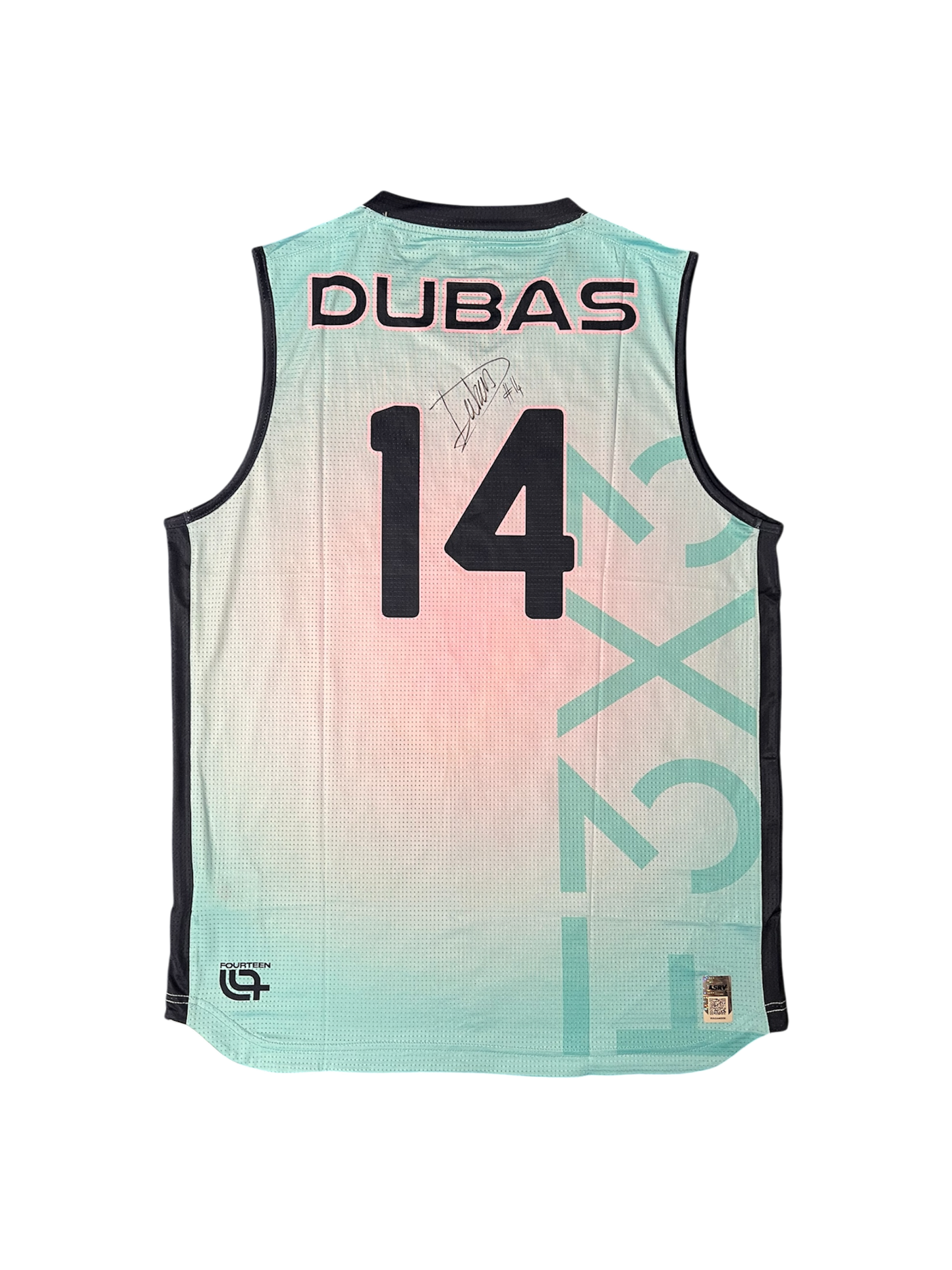 Fribourg 3x3 Basketball Signed caricature jersey by Jonathan Dubas