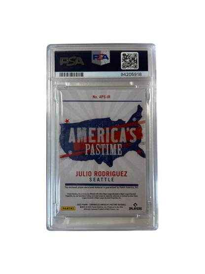 2022 Panini Chronicles Julio Rodriguez PATCH PSA Card