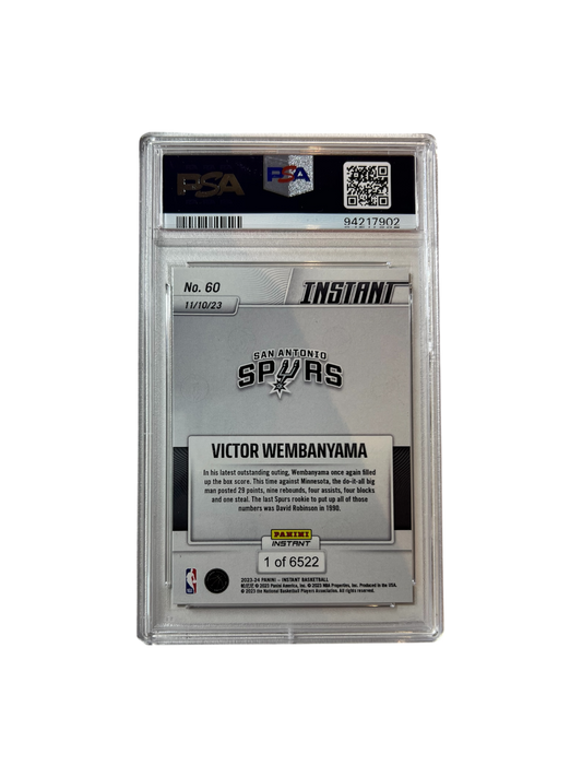 2023 Panini Instant Victor Wembanyama Rookie PSA Card
