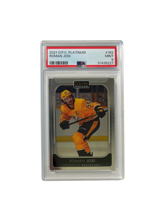 2021 OPC Platinum Roman Josi PSA 9 card