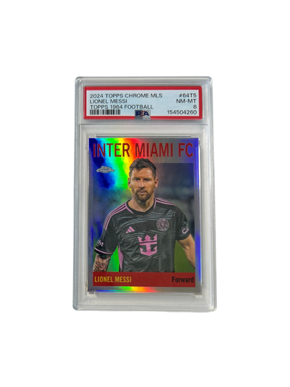 2024 Topps Chrome Inter Miami Lionel Messi 1964 PSA card