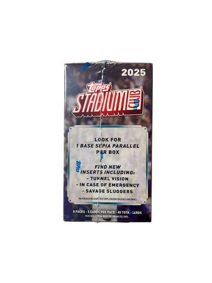 2025 Topps Stadium Club Baseball Blaster Box